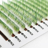 Ombre White Green Blue Purple Color Eyelash Extension