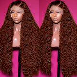 Reddish Brown  Frontal Wig Deep Wave