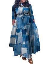 Wmstar Women Dress Printed Fashion Maxi Dresses Long