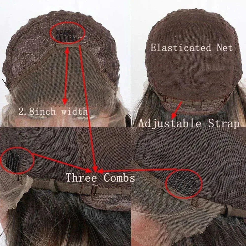 Purple Synthetic Lace Front Wigs Pre Plucked Natural
