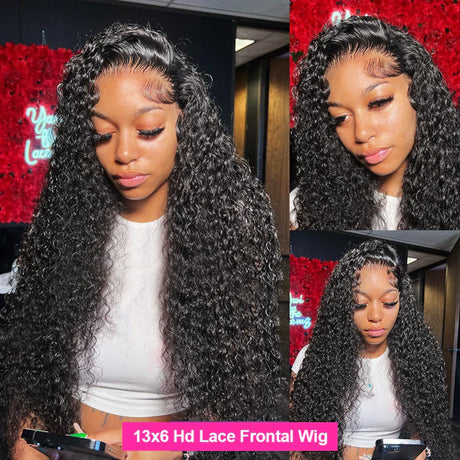 Deep Wave Frontal Wig Transparent X X Hd