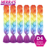 Jumbo Ombre Braids - Black, Brown, Blue, Pink