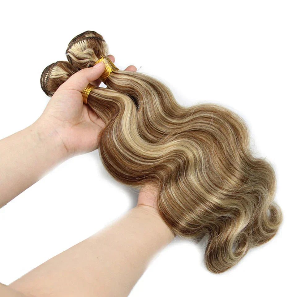 Piano Color Highlight Bundles And Closure Remy