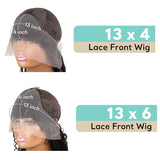 Pink Lace Front Wig Human Hair Wig 13X6