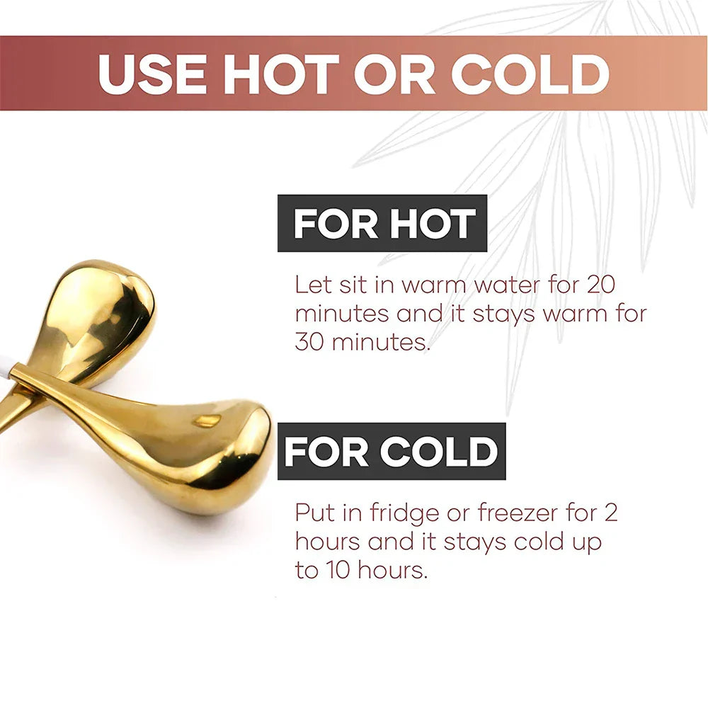 Gold Ice Globes Facial Massage Cryoballs Face