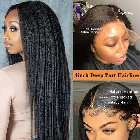 Hd Transparent  Lace Frontal Wig Kinky