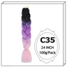 Synthetic Long Jumbo Ombre Braiding Hair For Women