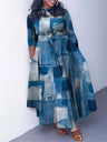 Wmstar Women Dress Printed Fashion Maxi Dresses Long