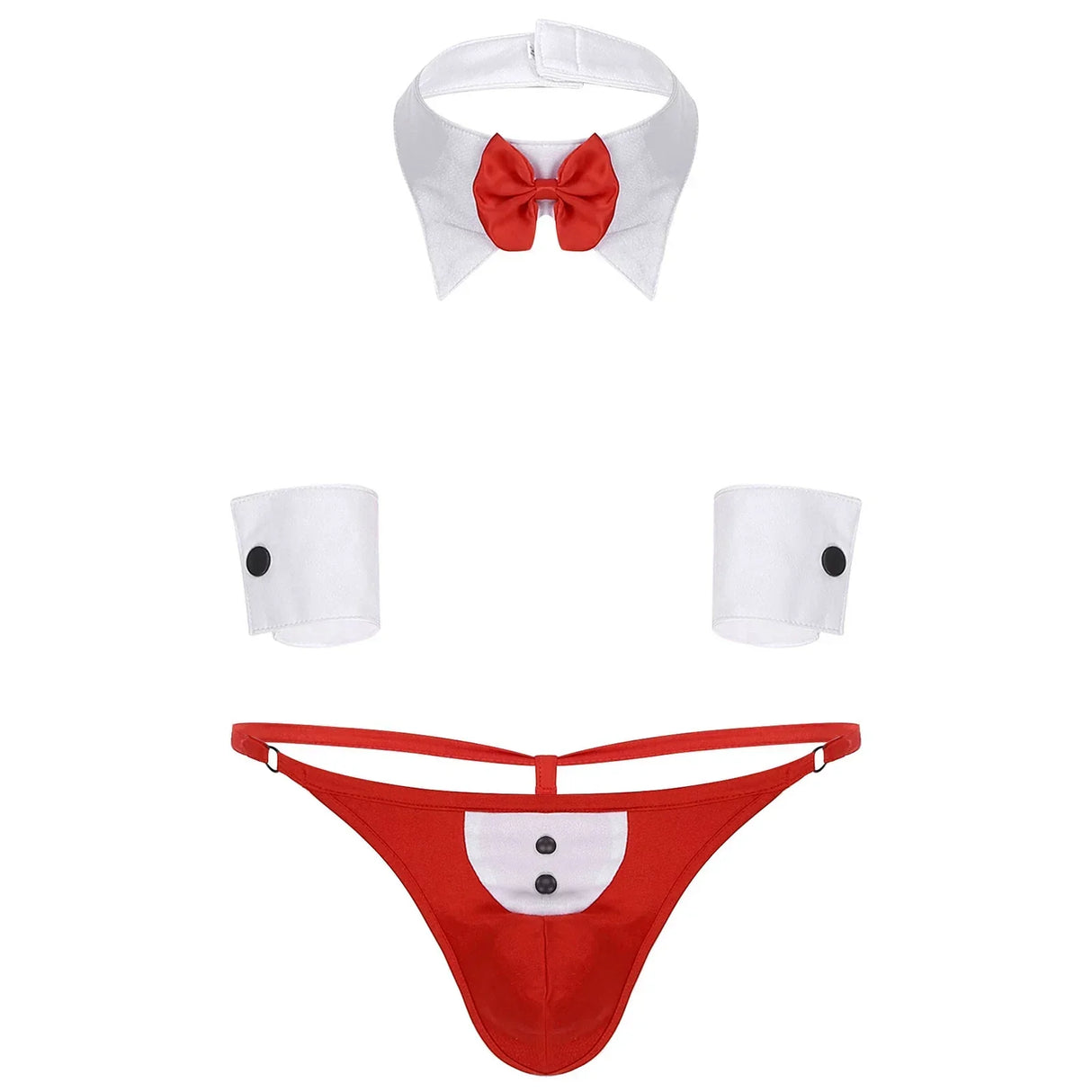 Mens Waiter Tuxedo Lingerie Sexy Cosplay Costume Role
