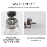 Nail Refillable Glass Bottles Empty Press Pump Dispenser