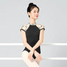 Women Ballet Leotards Stand Collar Embroidery Gymnastics Leotards