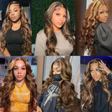 Hd Highlight Wigs Human Hair Body