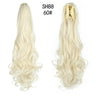 Synthetic Long Wavy Claw Clip On Ponytail Drawstring