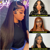 Transparent Lace Frontal Human Hair Wig Glueless