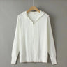 Plus Cardigan Women Spring Summer Zipper Labeling Ice