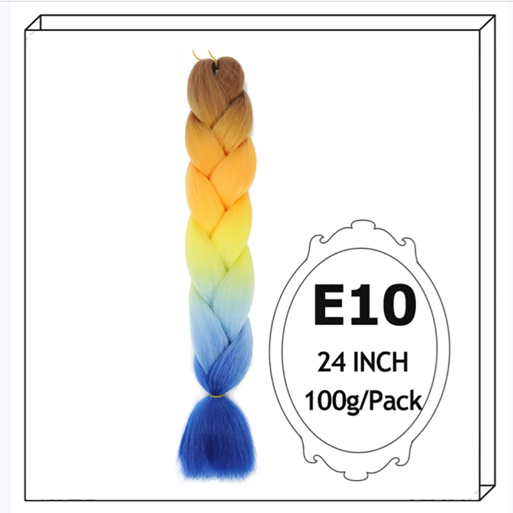Synthetic Long Jumbo Ombre Braiding Hair For Women