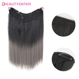 Synthetic Clips In Hair Long Wave Clip In