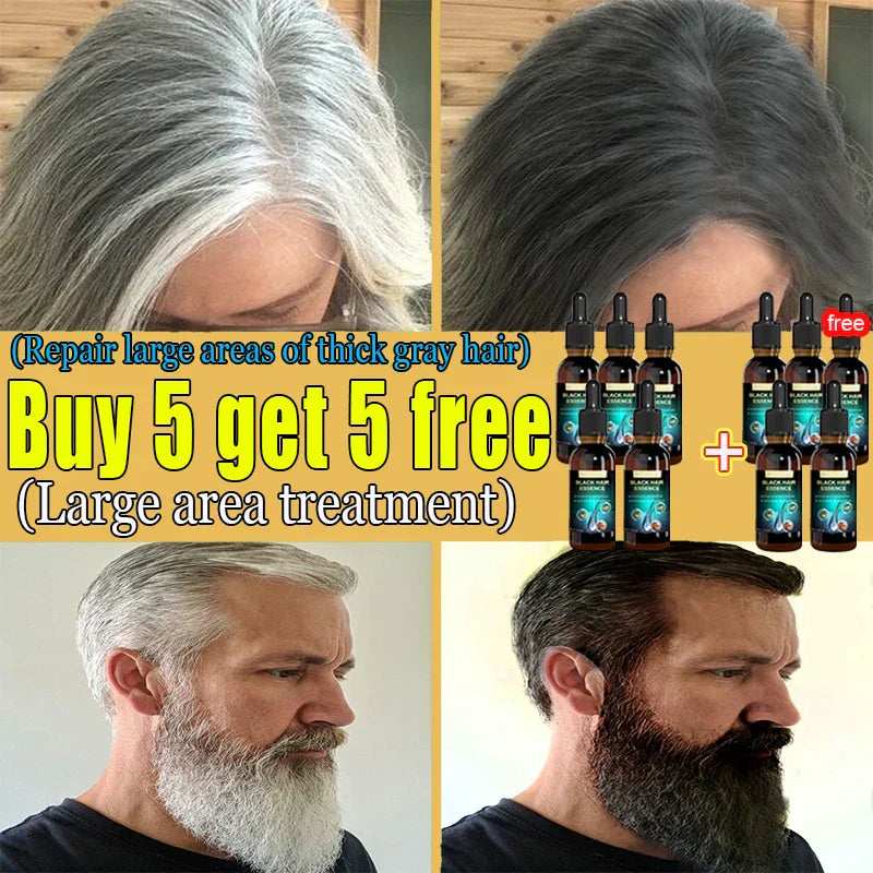 Anti-Grey Hair Essence, Restore Natural Hair Color And