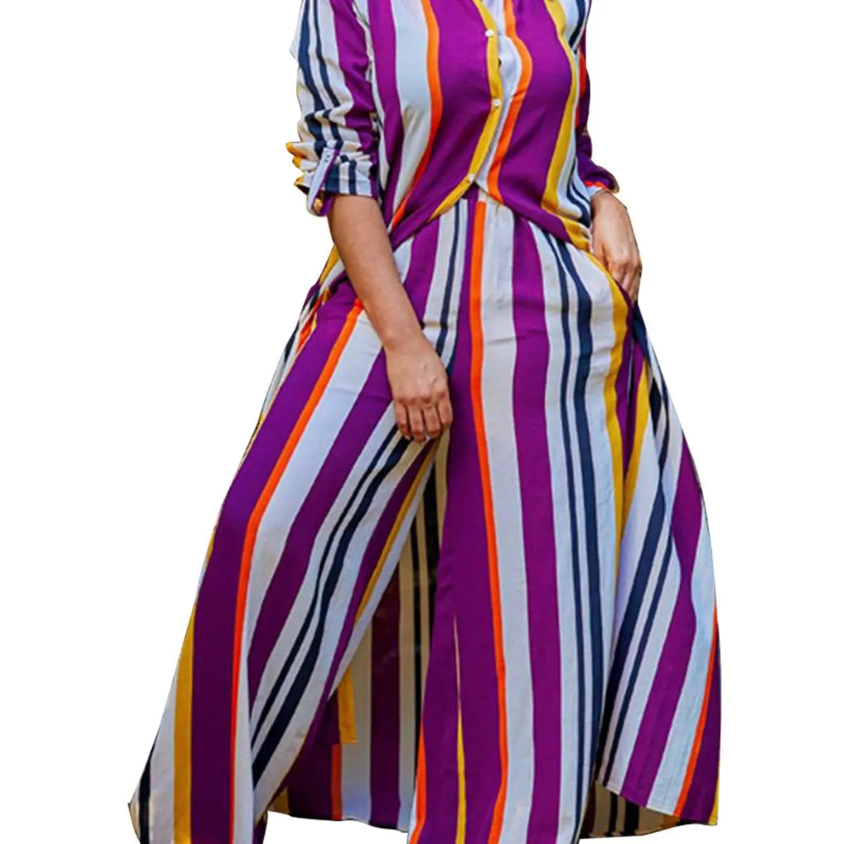Autumn Spring African Women Long Sleeve V-Neck Polyester