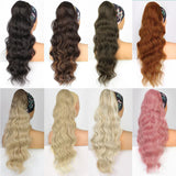 Vigorous Synthetic Long Body Wavy Drawstring Ponytail For