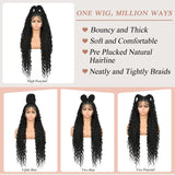 Kalyss Square Knotless Locs Briaded Wigs Full
