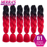 Jumbo Ombre Braids - Black, Brown, Blue, Pink