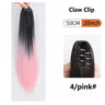 Ombre Color Straight Claw Clip On Ponytail Hair