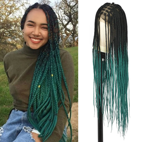 Viyskur Inches Full Lace Front Knotless Box Braided