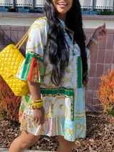 Lw Dress Print A Line Loose Dress Summer