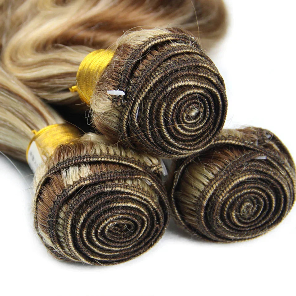 Piano Color Highlight Bundles And Closure Remy