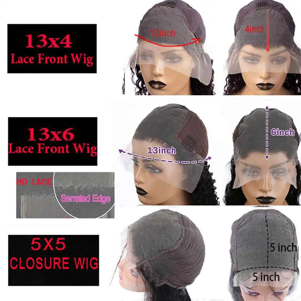 Deep Burgundy Human Hair Hd Lace Frontal Wigs