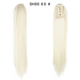 Synthetic Long Wavy Claw Clip On Ponytail Drawstring