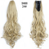 Synthetic Long Wavy Claw Clip On Ponytail Drawstring