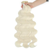 White Body Wave Hair Bundles Synthetic Natural Weave