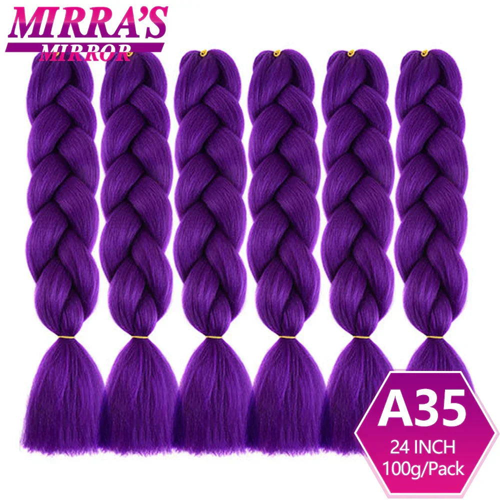 Jumbo Ombre Braids - Black, Brown, Blue, Pink