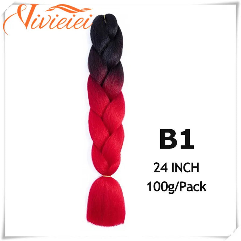 Pink Ombre Jumbo Braids Hair Extensions