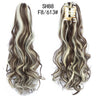 Synthetic Long Wavy Claw Clip On Ponytail Drawstring