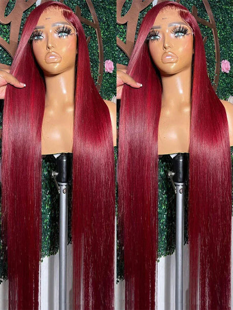 Burgundy X Hd Lace Frontal Human Hair Wig
