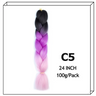 Synthetic Long Jumbo Ombre Braiding Hair For Women