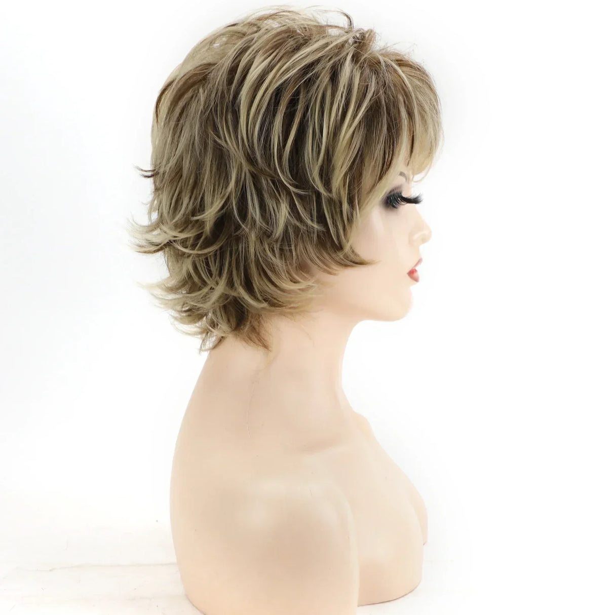 Women'S Fashion Short Synthetic Wigs Pixie Cut Blonde