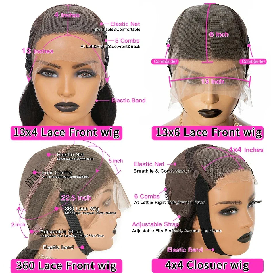 Brown Lace Front Human Hair Wigs For Women