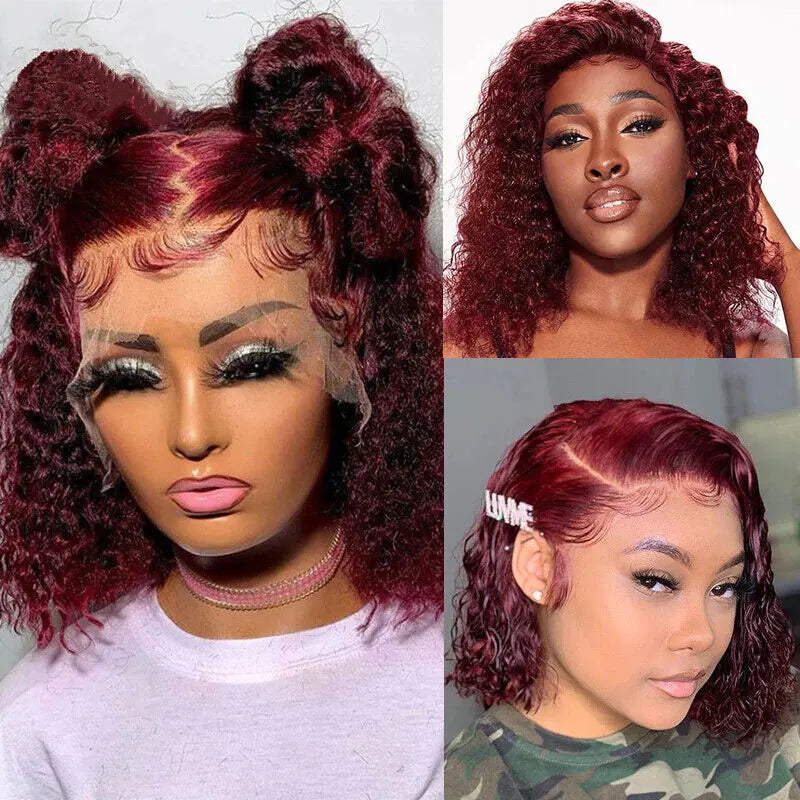 Short Bob Wigs J Kinky Curly Bob Wig