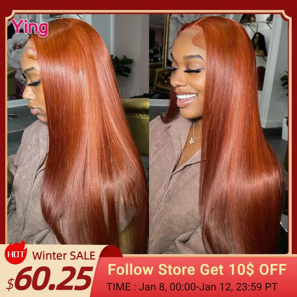 Ying Bone Straight Ginger Orange Brown X Lace