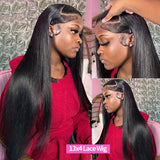 Density Bone Straight Human Hair Wigs For Black