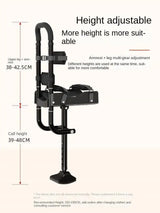 Single-Leg Telescoping Assisted Walking Stick Crutch Support-Free Knee