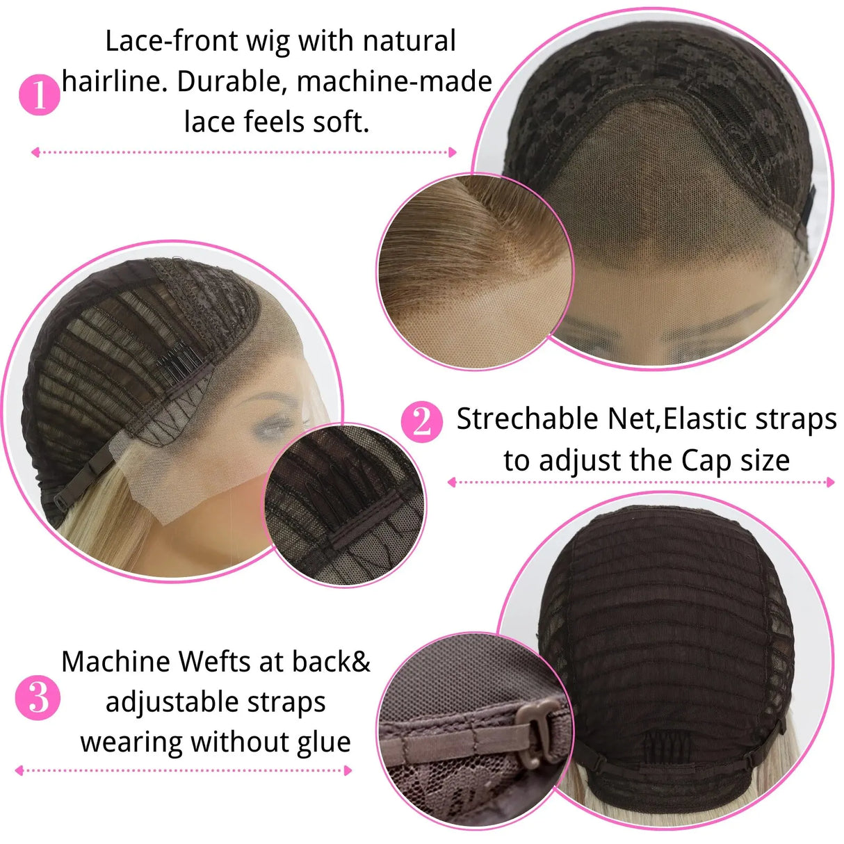 Highlight Brown X Lace Front Wig Synthetic Lace