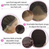 Highlight Brown X Lace Front Wig Synthetic Lace