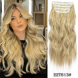 Set Synthetic Hair Clip In Long Wavy Thick