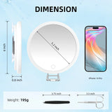 Portable Travel Magnified Mirror with 360° Adjustable Stand and Suction Cup