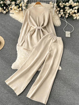 Singreiny Winter Casual Two Pieces Suits Long Sleeve
